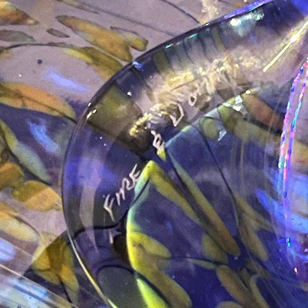 Signed Fire & Light splash bowl